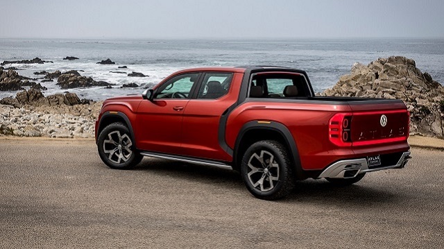 Rear view of the VW Atlas Tanoak