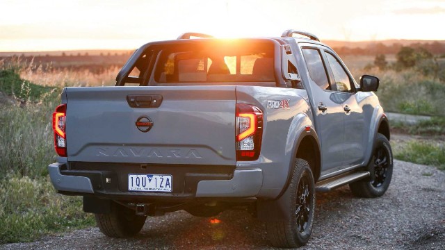 Rear view of the Nissan Navara