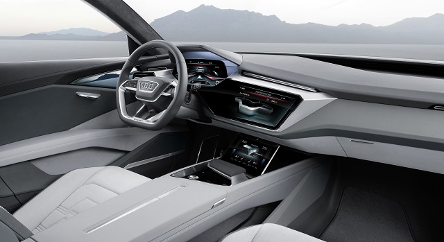 View of the multimedia bulkhead of the Audi Q5 E-Tron