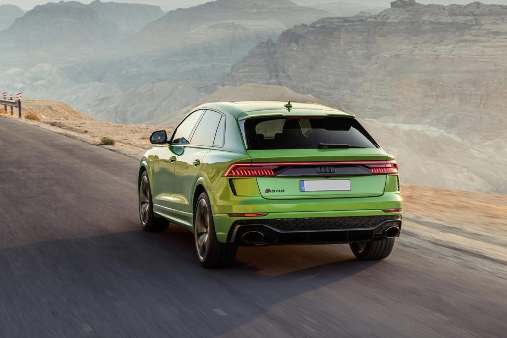 Rear view of the Audi RS Q8