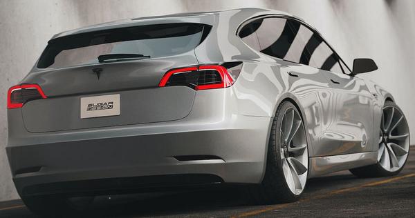 Rear view of the Tesla Model 2