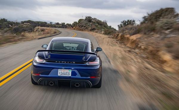 Rear view of the Porsche 718 Cayman