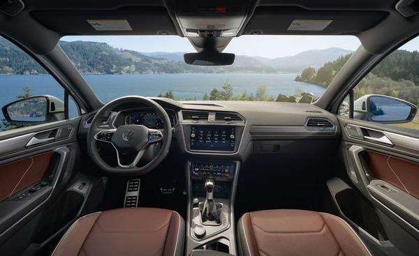 View of the multimedia interior of the VW Tiguan