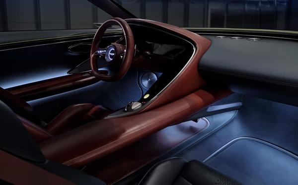 Interior view of the torpedo compartment of the Genesis X EV GT