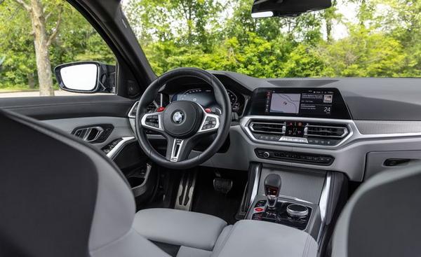 Interior view of the multimedia cabin of the BMW M3 GTS