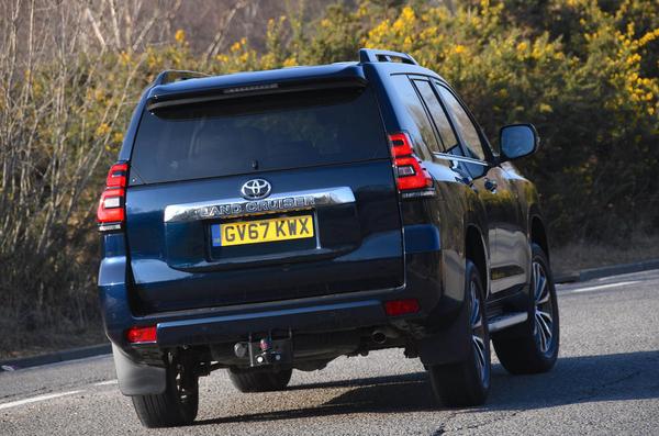 Rear view of the Toyota Land Cruiser