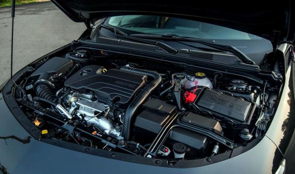 Engine view of the Chevy Malibu