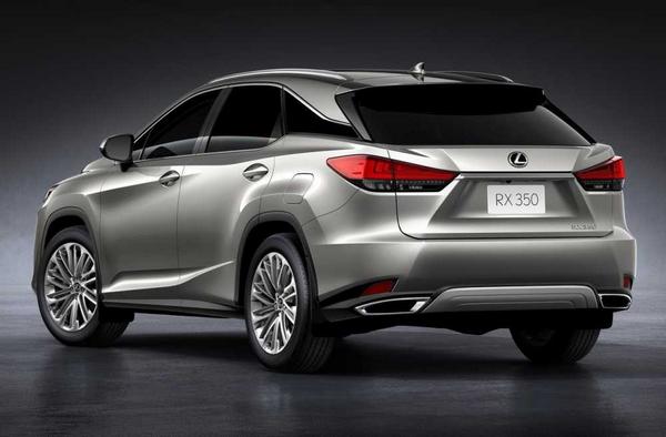 Rear view of the Lexus RX 350