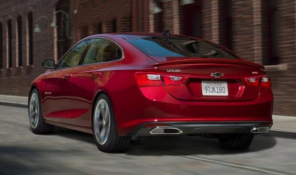 Rear view of the Chevy Malibu