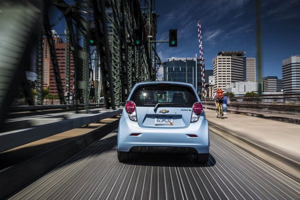 Rear view of the Chevrolet Spark EV